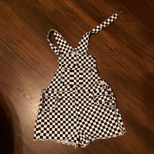 Black and White Checkered Overalls